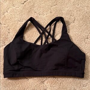 Lululemon Athletica Energy Black Strappy Sports Bra
